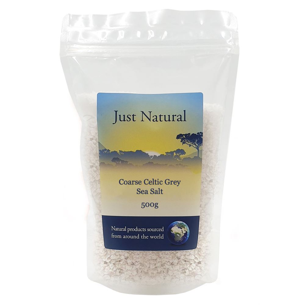 Just Natural Coarse Celtic Grey Sea Salt (Sel de Guerande) Unrefined 500g