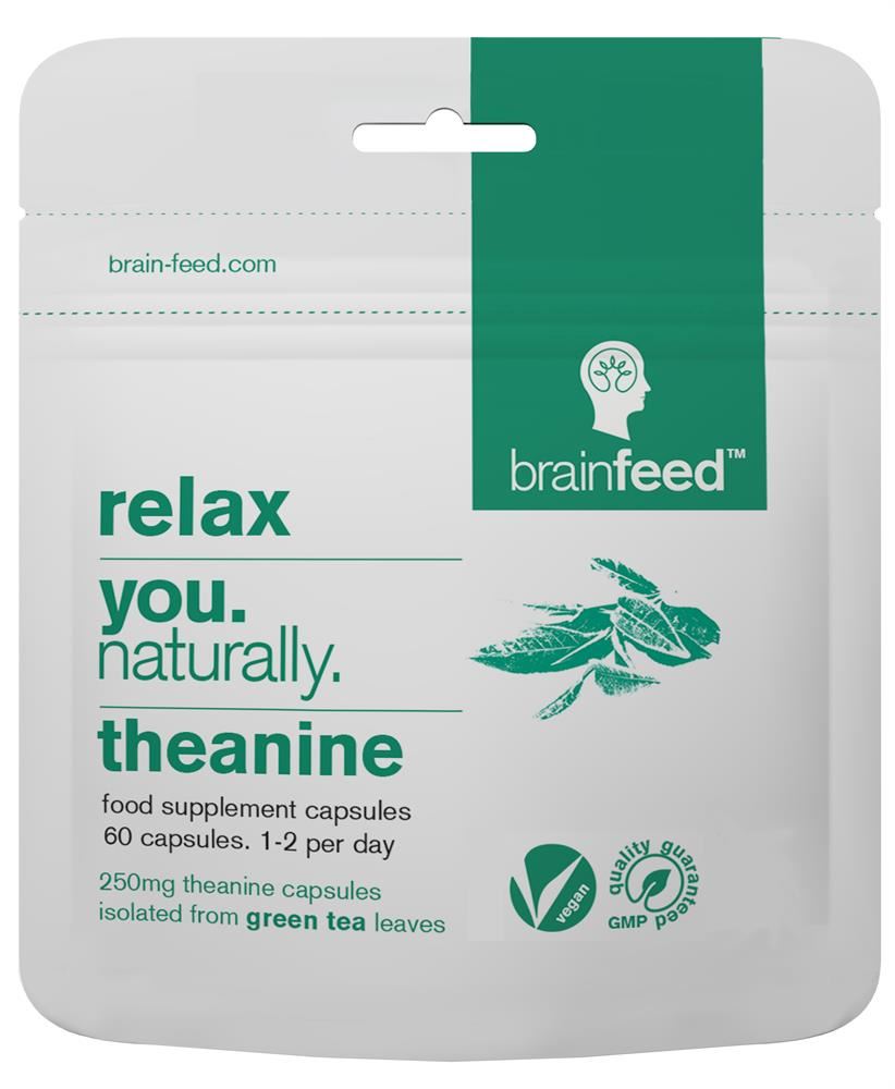 Brain Feed Relax - Natural Theanine 250mg Caps x60 Capsules