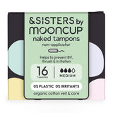 AND SISTERS Organic Cotton Naked Tampons Medium Absorbency (16 pack)