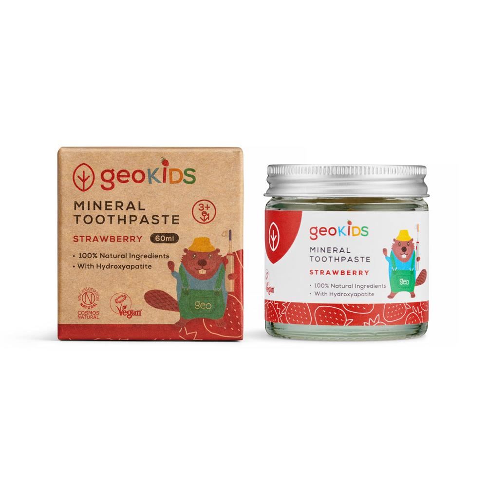 Georganics Kids Fluoride Free Toothpaste with Hydroxyapatite - Strawberry 75ml