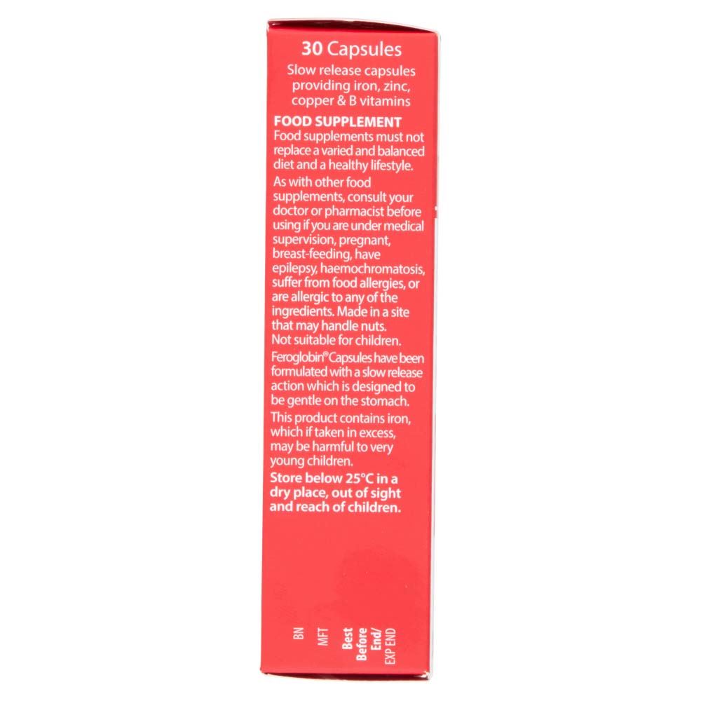 Vitabiotics Feroglobin Slow Release - 30 Capsules