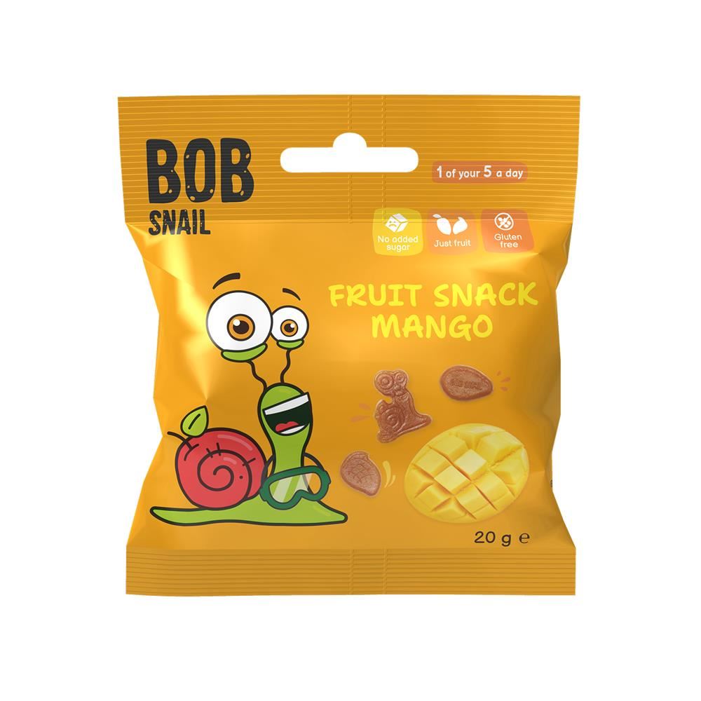 Bob Snail Mango Fruit Bites 20g - 100% Fruit - 20 Pack