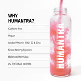 Humantra Electrolyte Powder Berry Pomegranate 20 Sachets - Hydration Drink Mix with 6 Electrolytes, Vegan, Sugar Free, Gluten Free