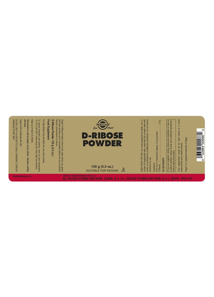 Solgar D-Ribose Powder 150 g