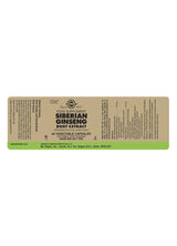 Solgar Siberian Ginseng Root Extract - 60 Vegicaps