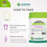 Lindens Korean Ginseng Max 3125mg - 90 Tablets - image 4