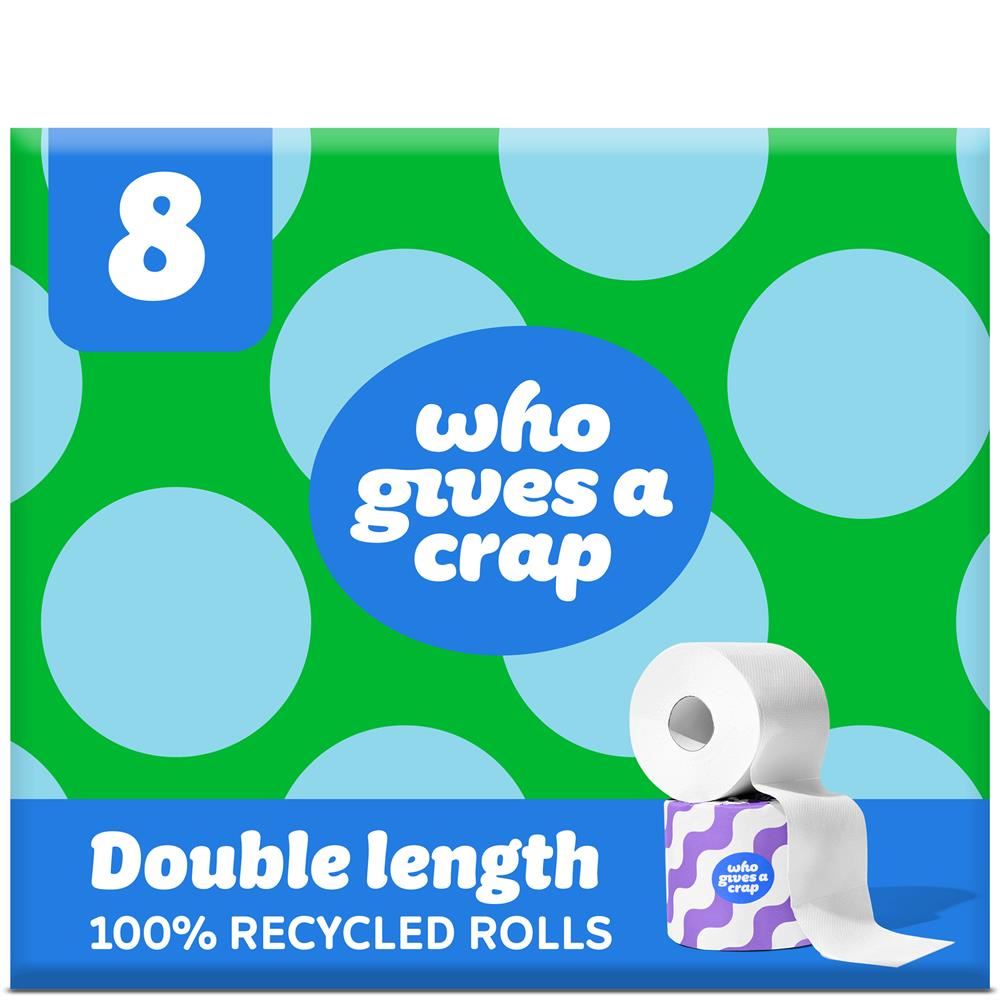 Who Gives A Crap Classic Soft Double Length Toilet Roll -8 pack