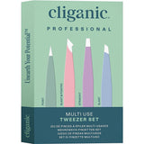 Cliganic 4-Piece Tweezers Set - Assorted Colors UK