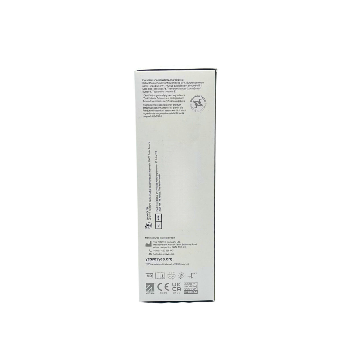 YES Organic Natural Plant-oil Based Personal Lubricant - 80ml and 140ml