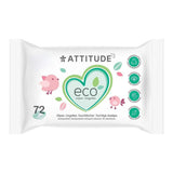 Attitude Biodegradable Baby Wipes Fragrance-free 72 wipes