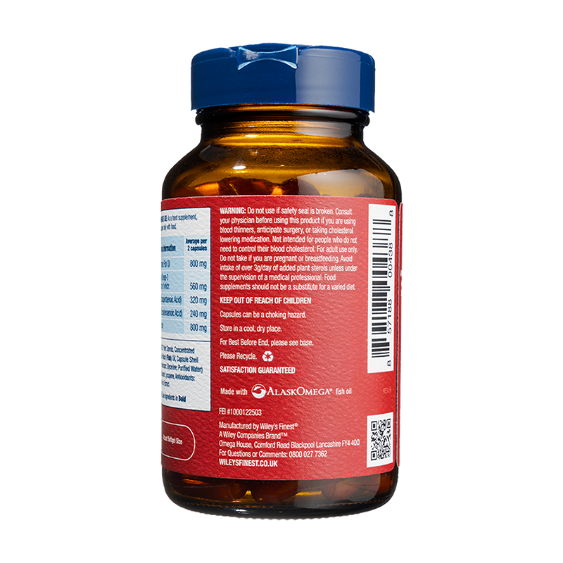 Wiley's Finest Fish Oil Cholesterol Support 90 Capsules