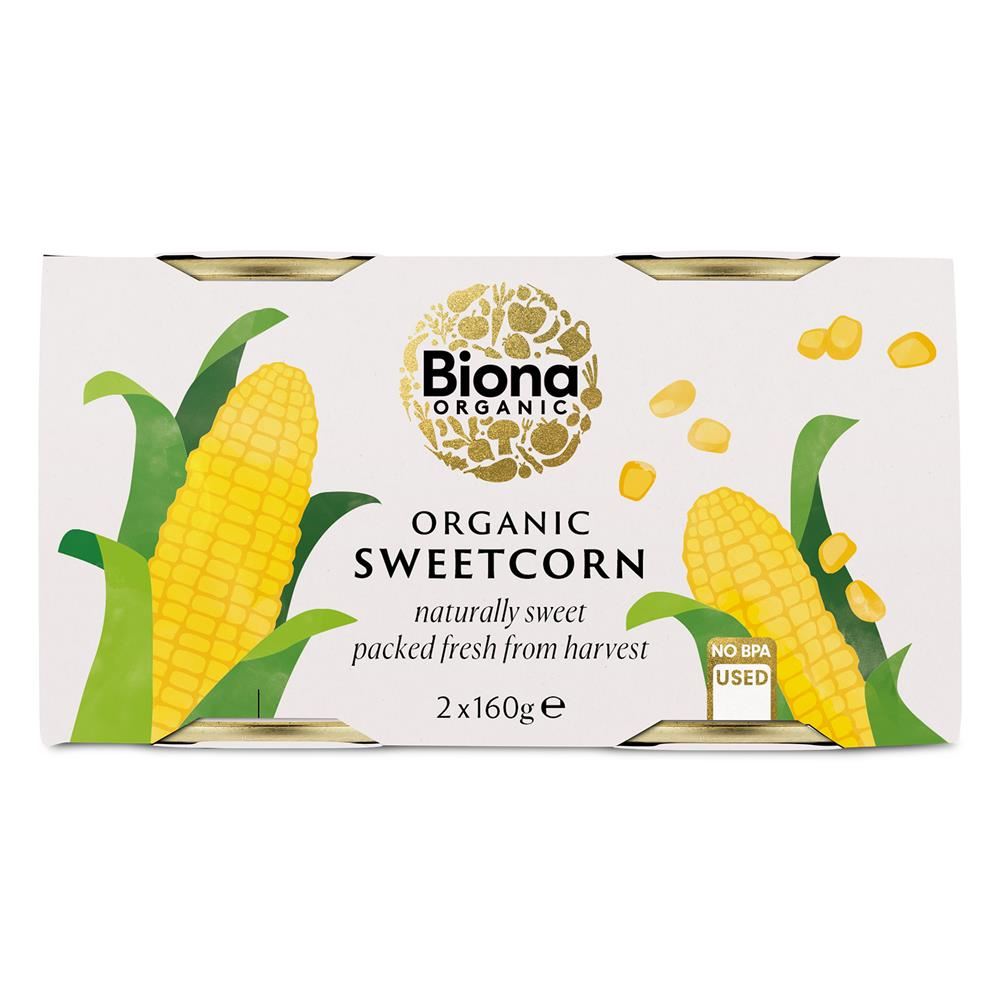 Biona Organic Sweetcorn Multipack 2x160g - 6 Pack