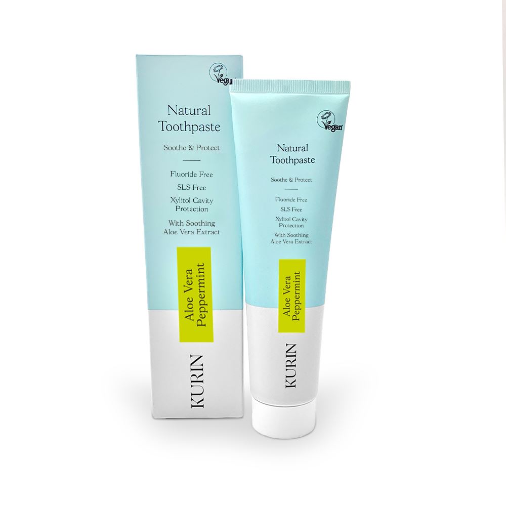 Kurin Fluoride Free Natural Aloe Vera Toothpaste 100ml - Peppermint