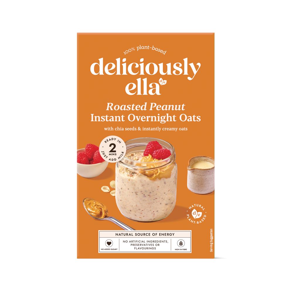Deliciously Ella Roasted Peanut Instant Overnight Oats 380g