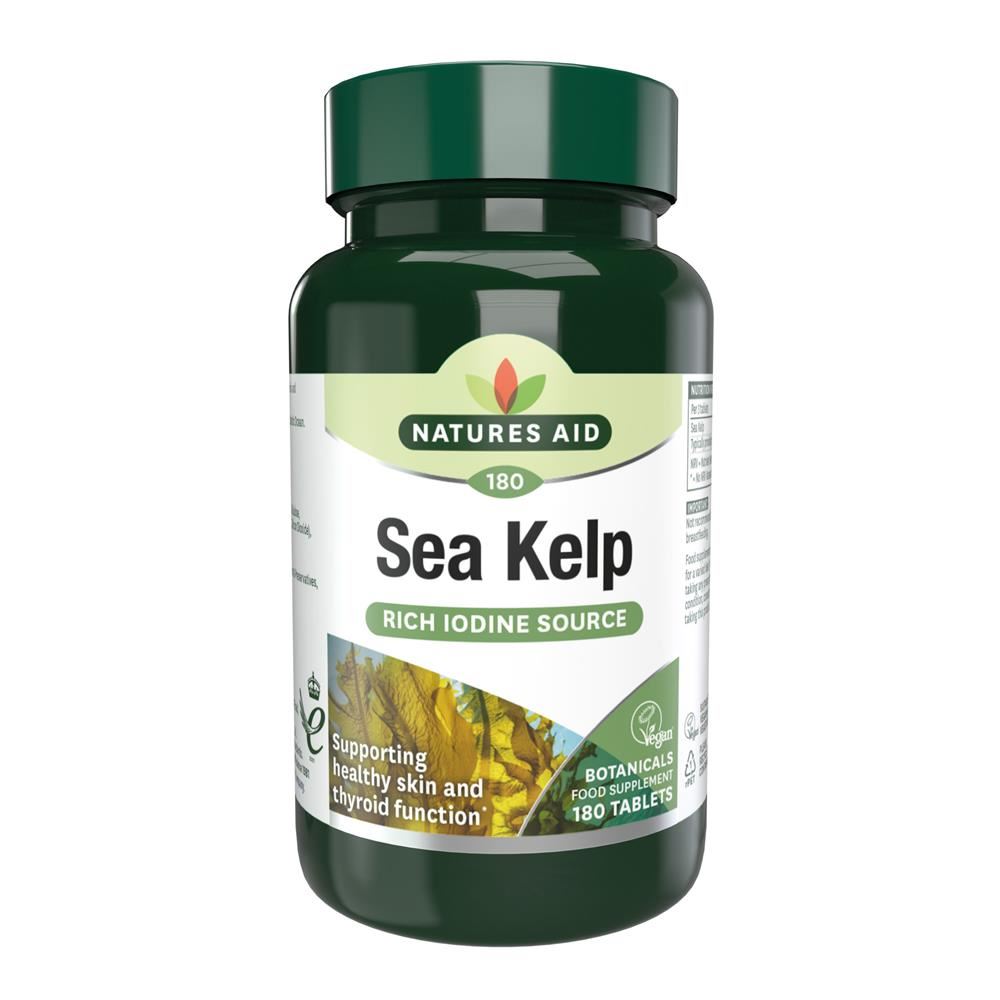 Natures Aid Sea Kelp 187mg (providing 150ug Iodine) 180 Tablets
