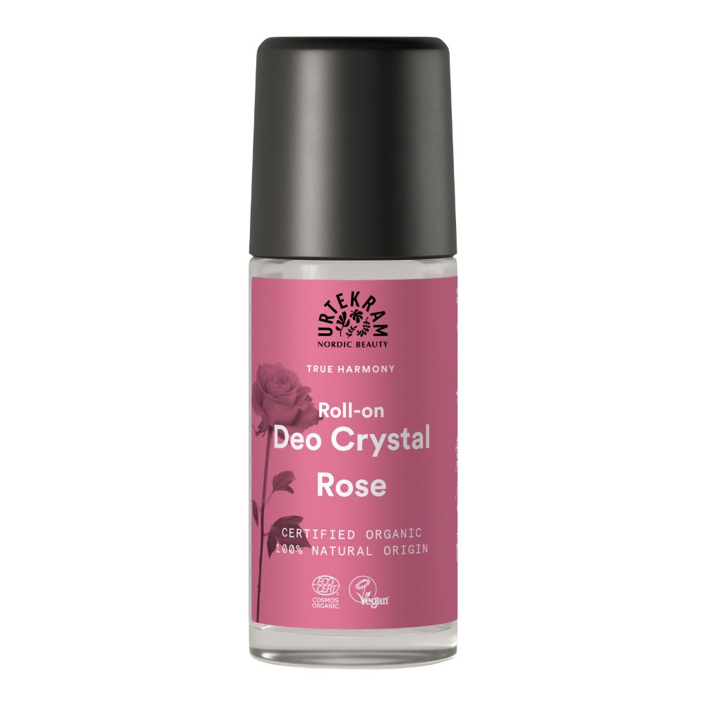 Urtekram Organic Crystal Deodorant Roll On Rose 50ml