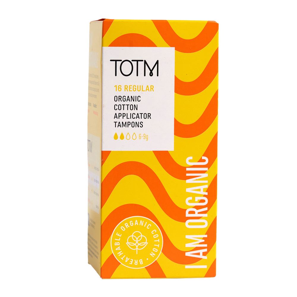 TOTM Organic Tampons - App Regular 16 Per Box