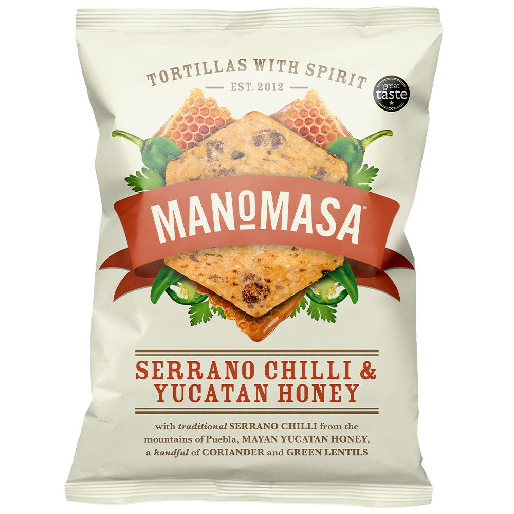 Manomasa Serrano Chilli & Yucatan Honey Tortillas 140g