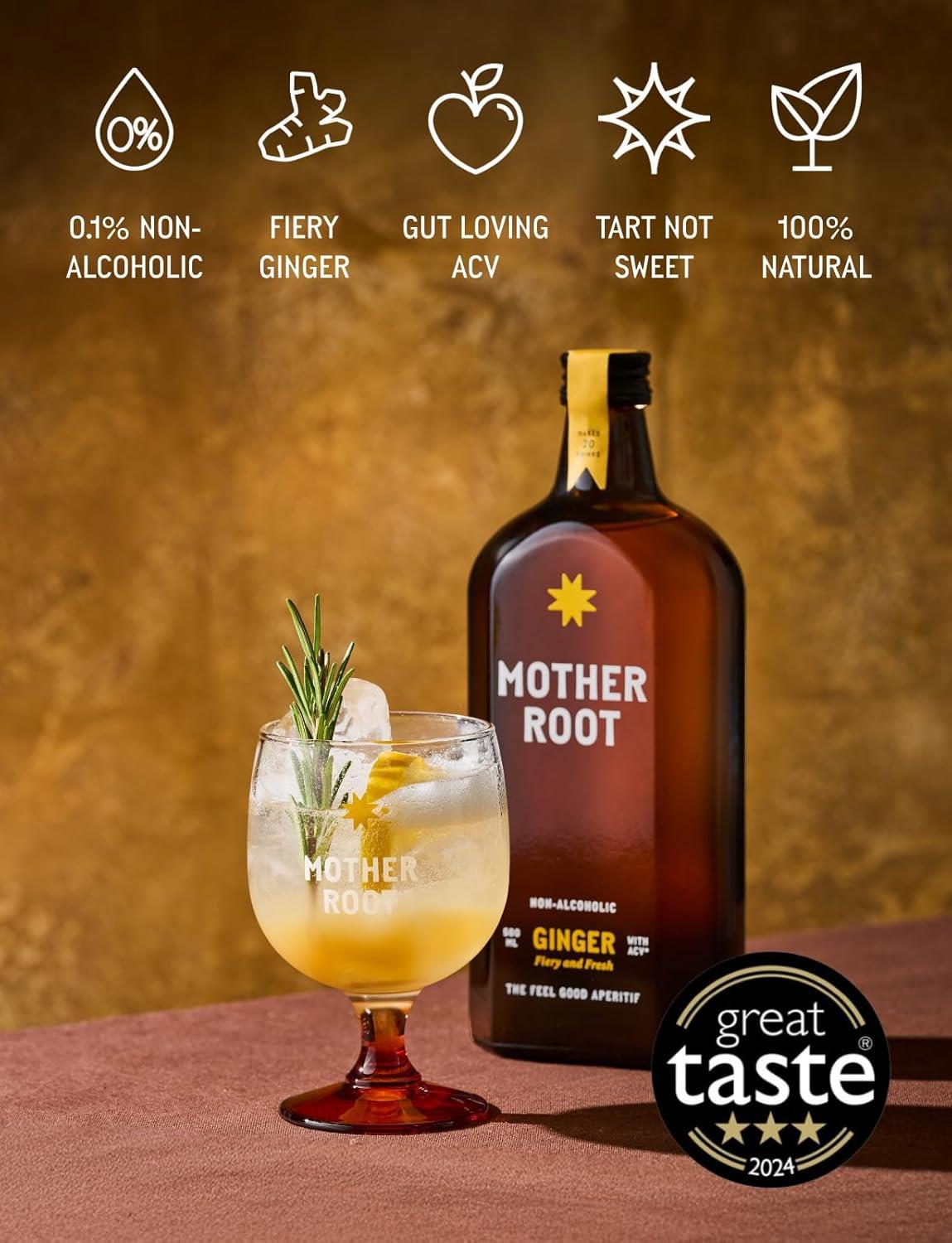Mother Root Ginger Alcohol Free Fiery Fresh Award Winning Aperitif 500ml