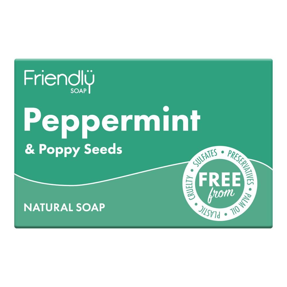 Friendly Soap Peppermint & Poppy Seeds Soap - 95g