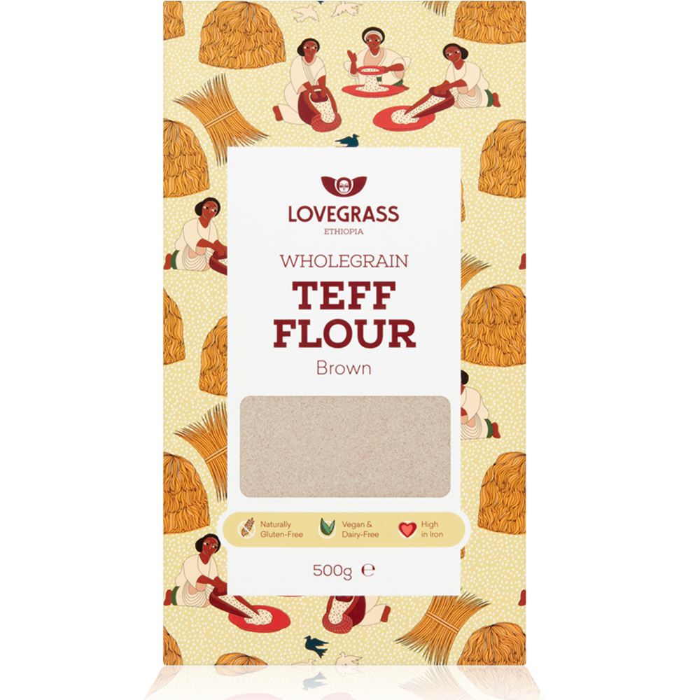 Lovegrass Ethiopia Wholegrain Brown Teff Flour 500g