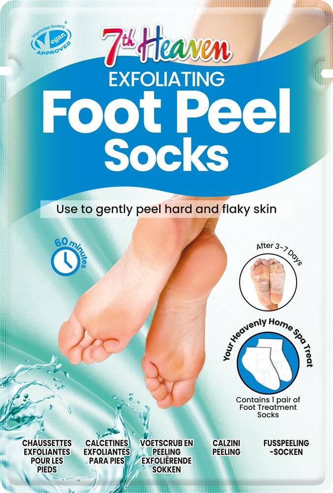 7th Heaven Exfoliating Foot Peel Socks - 12 Pack