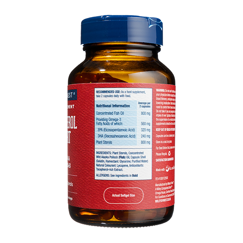 Wiley's Finest Fish Oil Cholesterol Support 90 Capsules