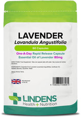 Lindens Lavender Oil 80mg - 60 Capsules