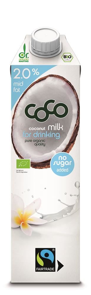 Dr Antonio Martins Organic Coconut Milk Drink 20% - 2 Pack