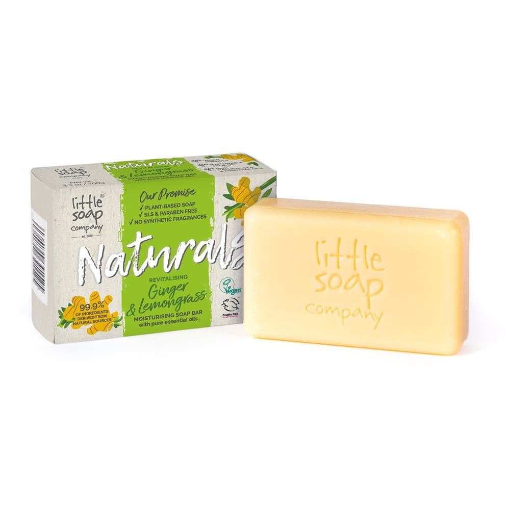 Little Soap Company Naturals Bar Soap Lemongrass and Ginger 100g - 2 Pack