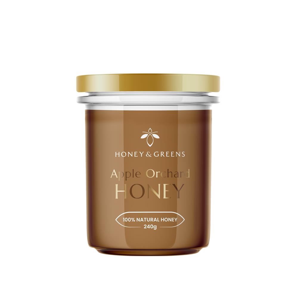 Honey and Greens  British Apple Orchard Honey 240g