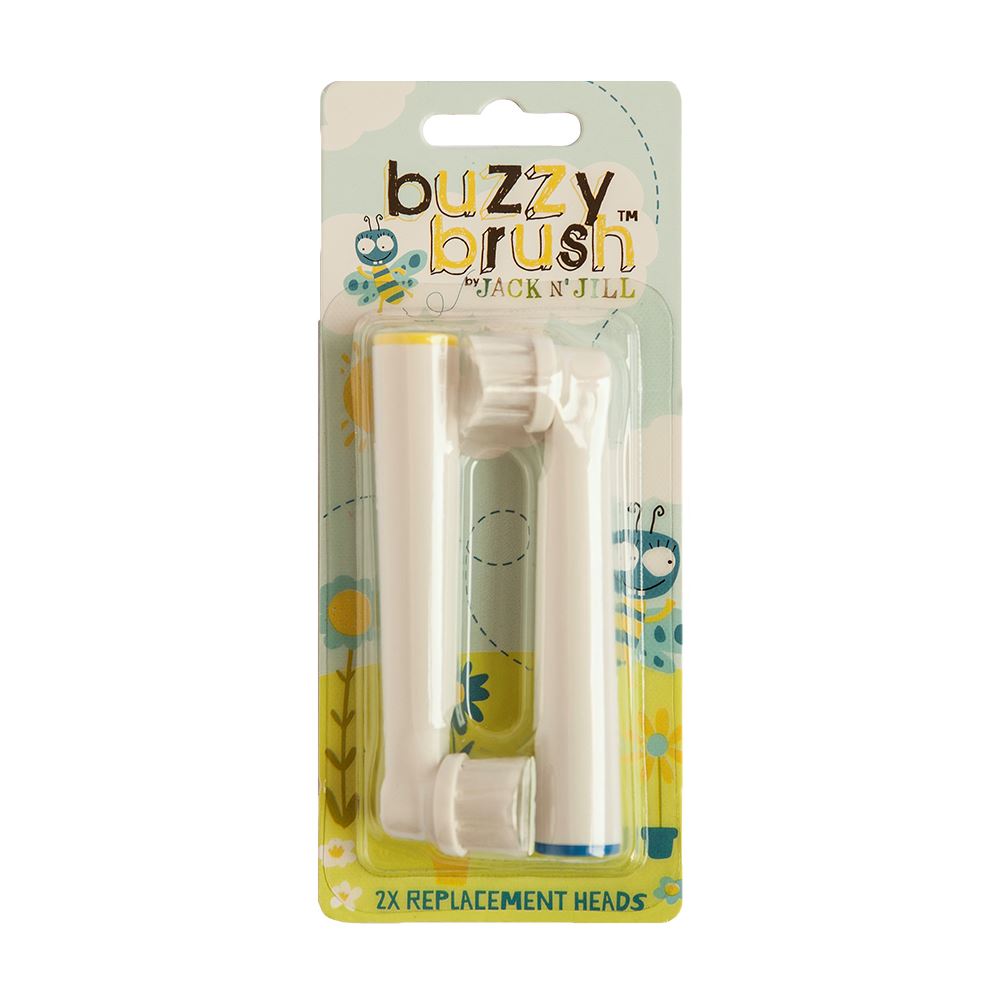 Jack N Jill Buzzy Brush Replacement Heads for Electric Toothbrush - 2 Pack
