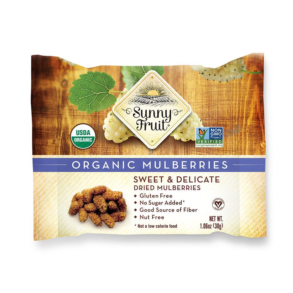 Sunny Fruit Dried Mulberries Organic 30g - 12 Pack