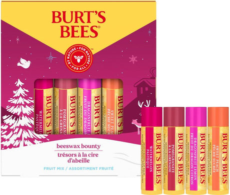 Burt's Bee Beesax Bounty Fruit Mix 4 Pack Balm