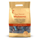 Just Natural Wholesome Milk Chocolate Coated Brazils 250g