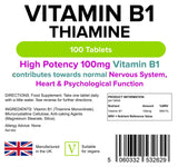 Lindens Vitamin B1 100mg - 100 Tablets - image 2