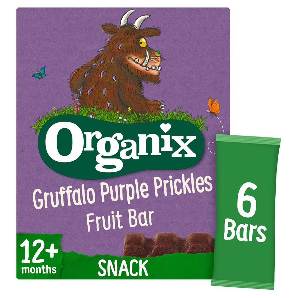 Organix Gruffalo Purple Prickles Blackcurrant Fruit Bars 6x17g