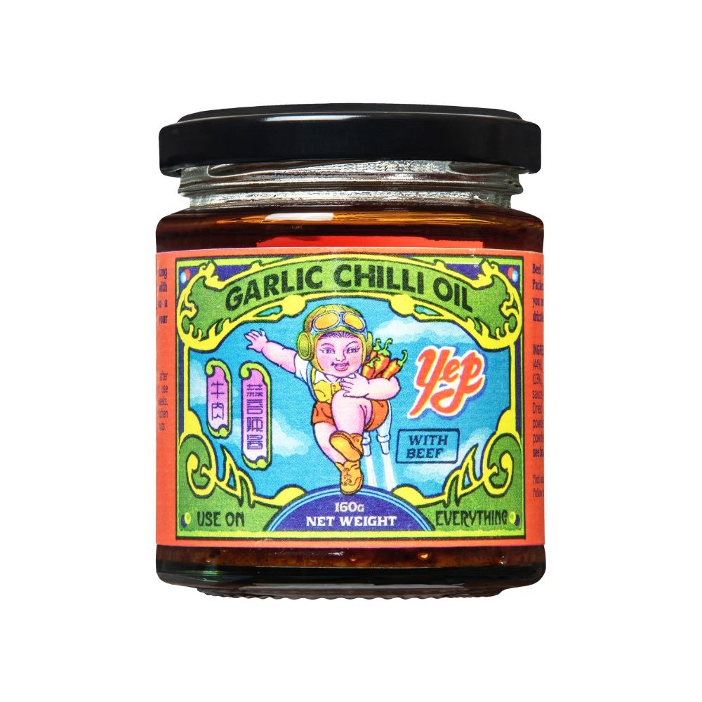 Yep Kitchen Garlic Chilli Oil with Beef Jerky 160g