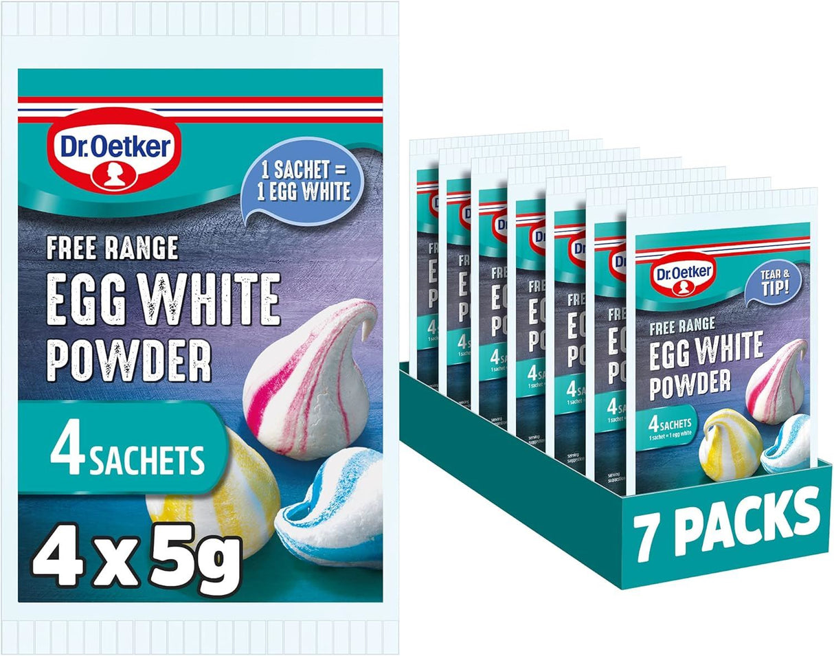 Dr. Oetker Free Range Egg White Powder Sachets 4 x 5g - Pack of 7