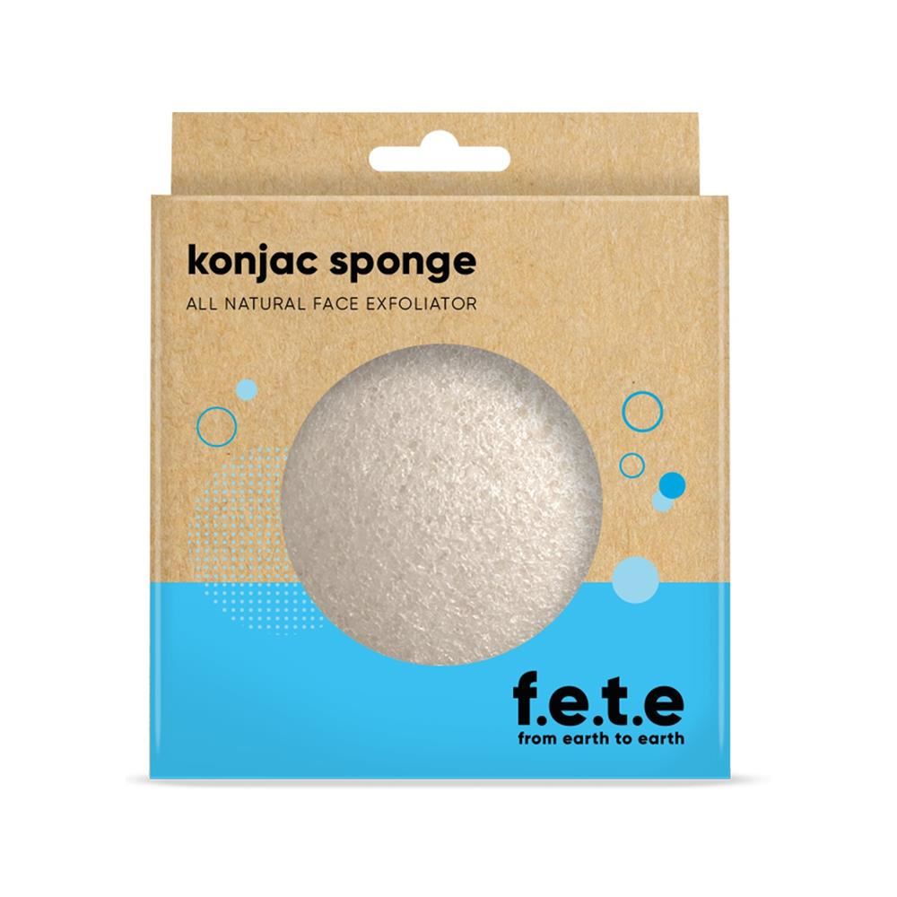 From Earth to Earth Konjac Face Sponge Natural 1 Unit