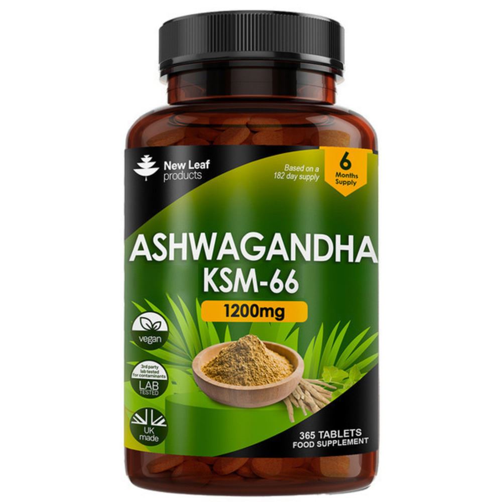 New Leaf Products Ashwagandha KSM-66 1200mg 365 tablets