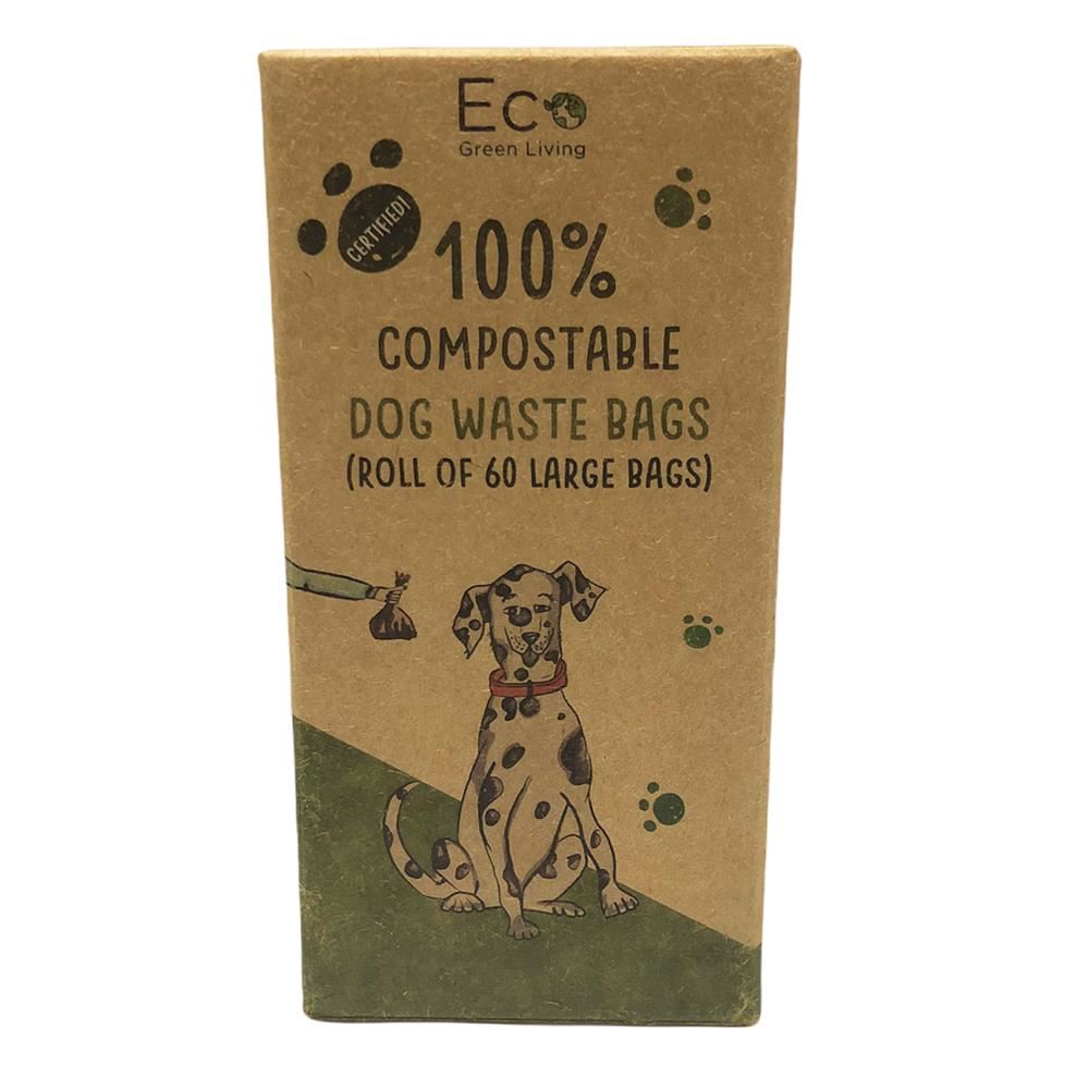 Eco Green Living Compostable Dog Waste Bags 60 Large Bags