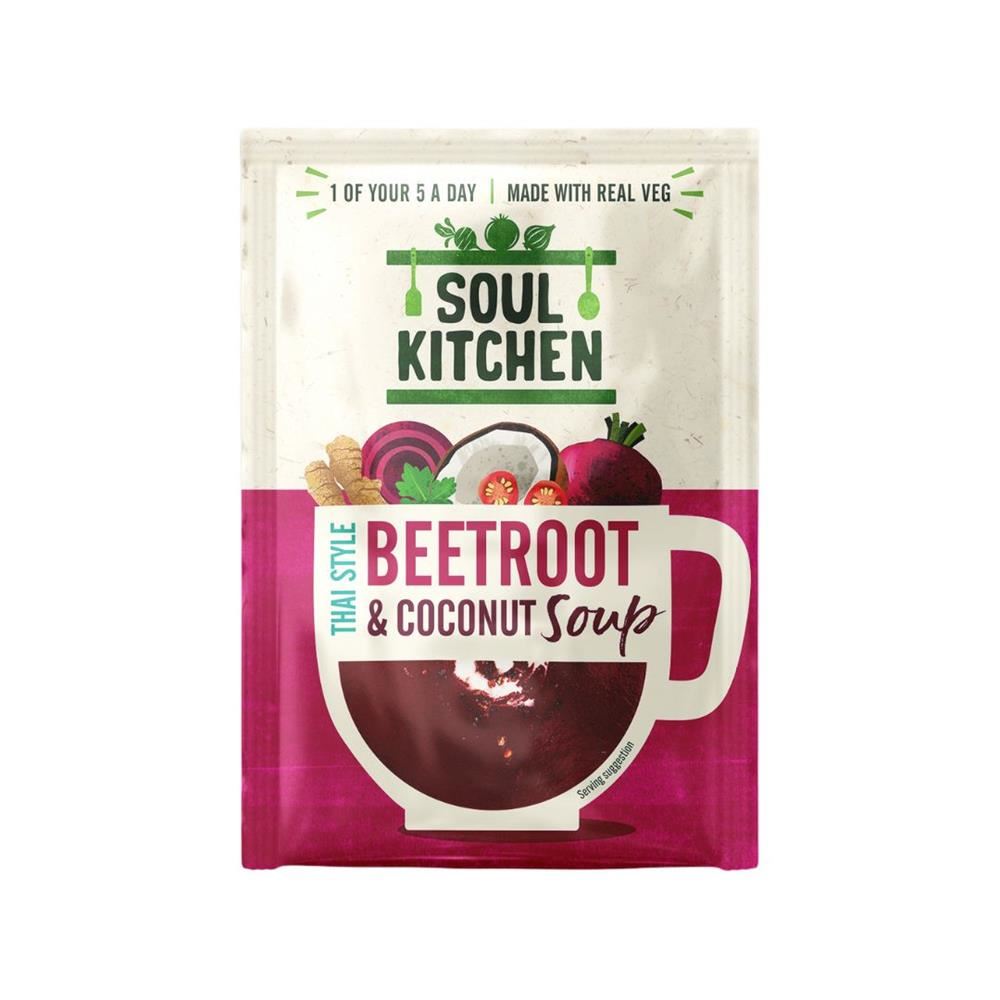 Soul Kitchen Thai Beetroot & Coconut Instant Soup 25g - 12 Pack