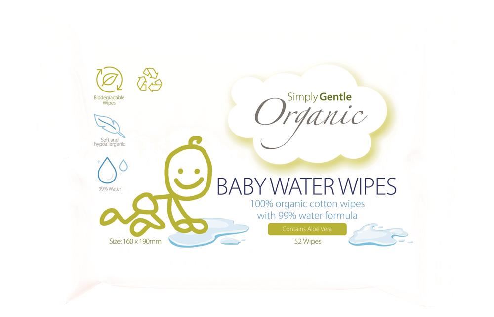 Simply Gentle Organic Baby 52 Wipes