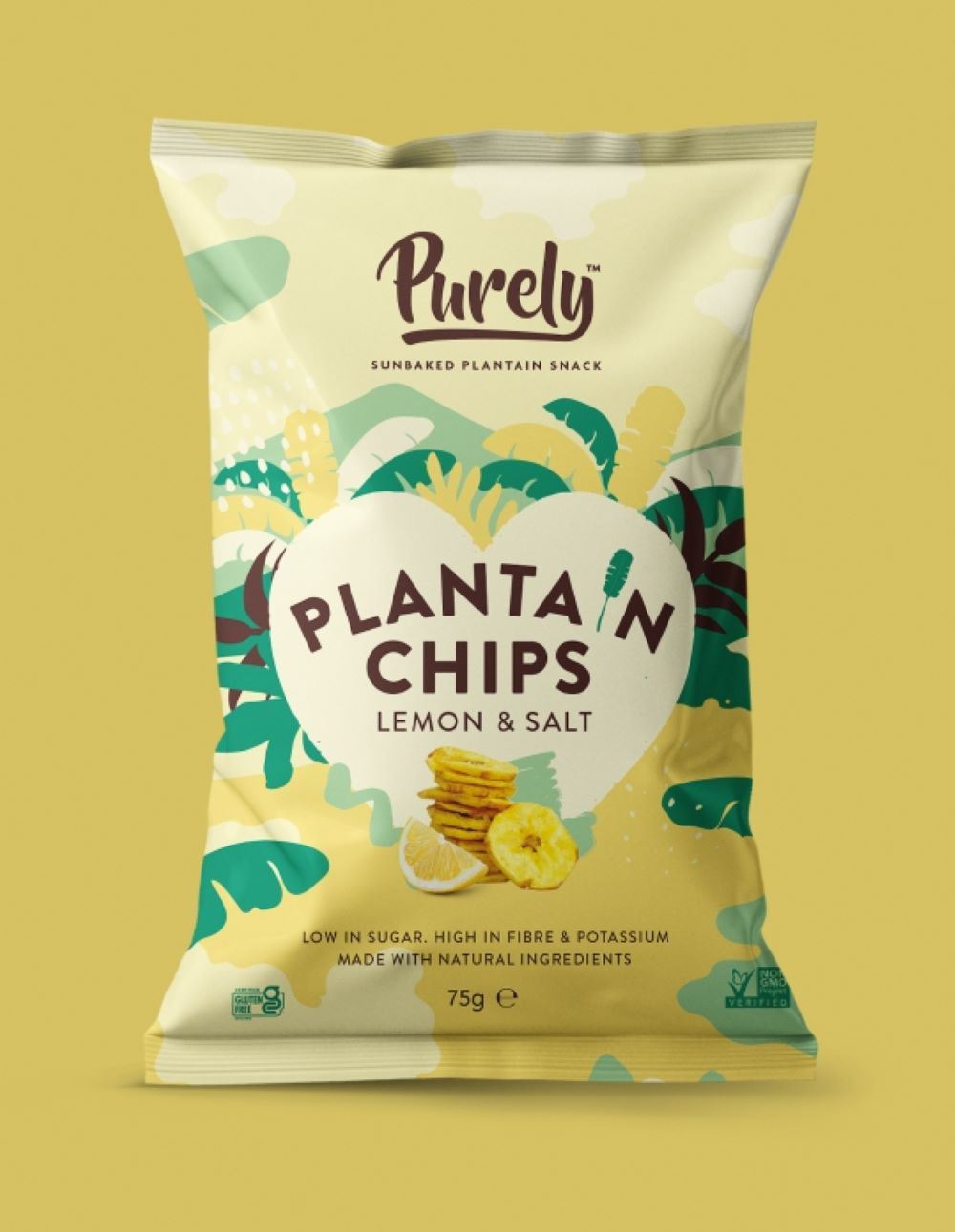 Puerly Plantain Lemon & Salt Chips 75g