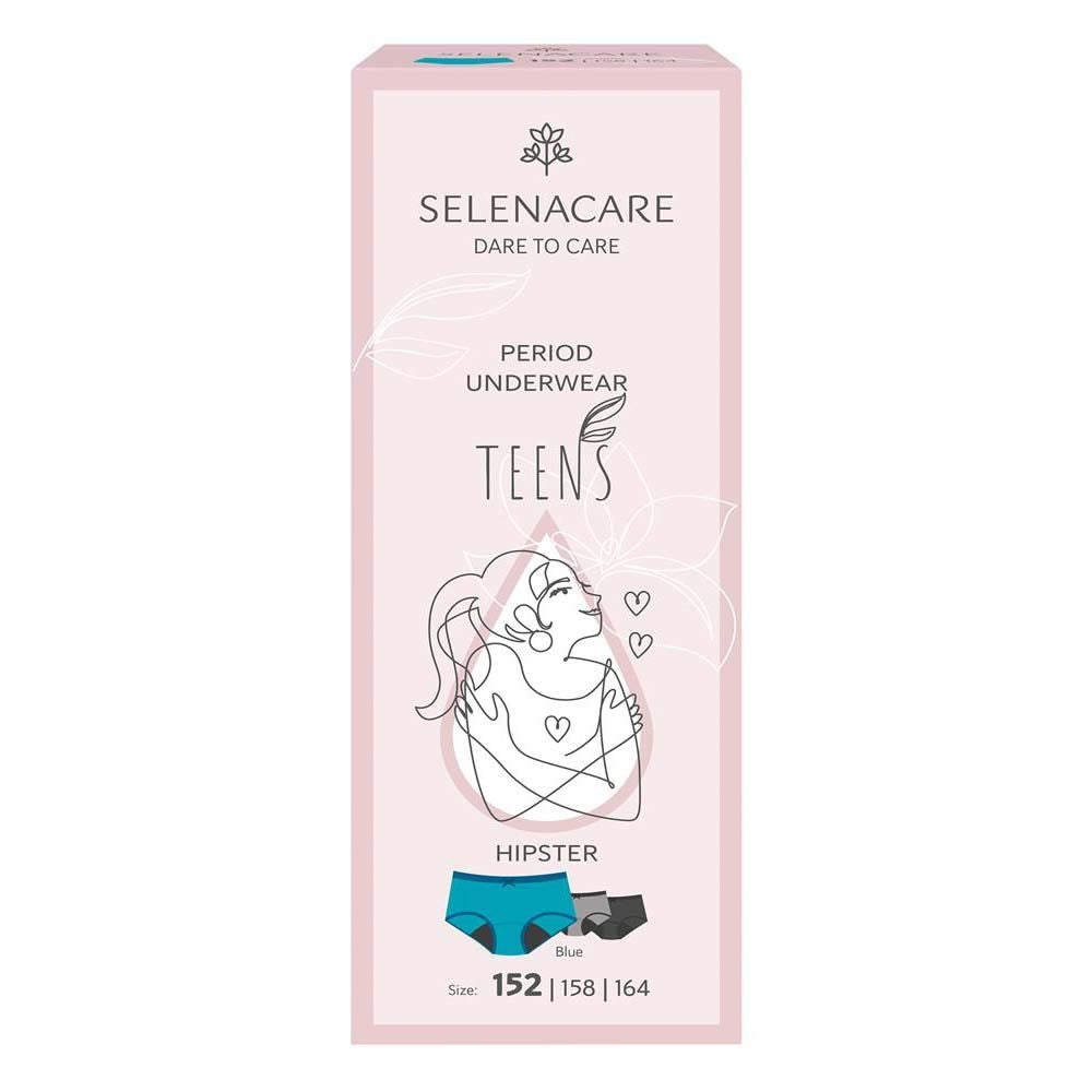 Selenacare TEENS period panties Hipster Blue Size 152