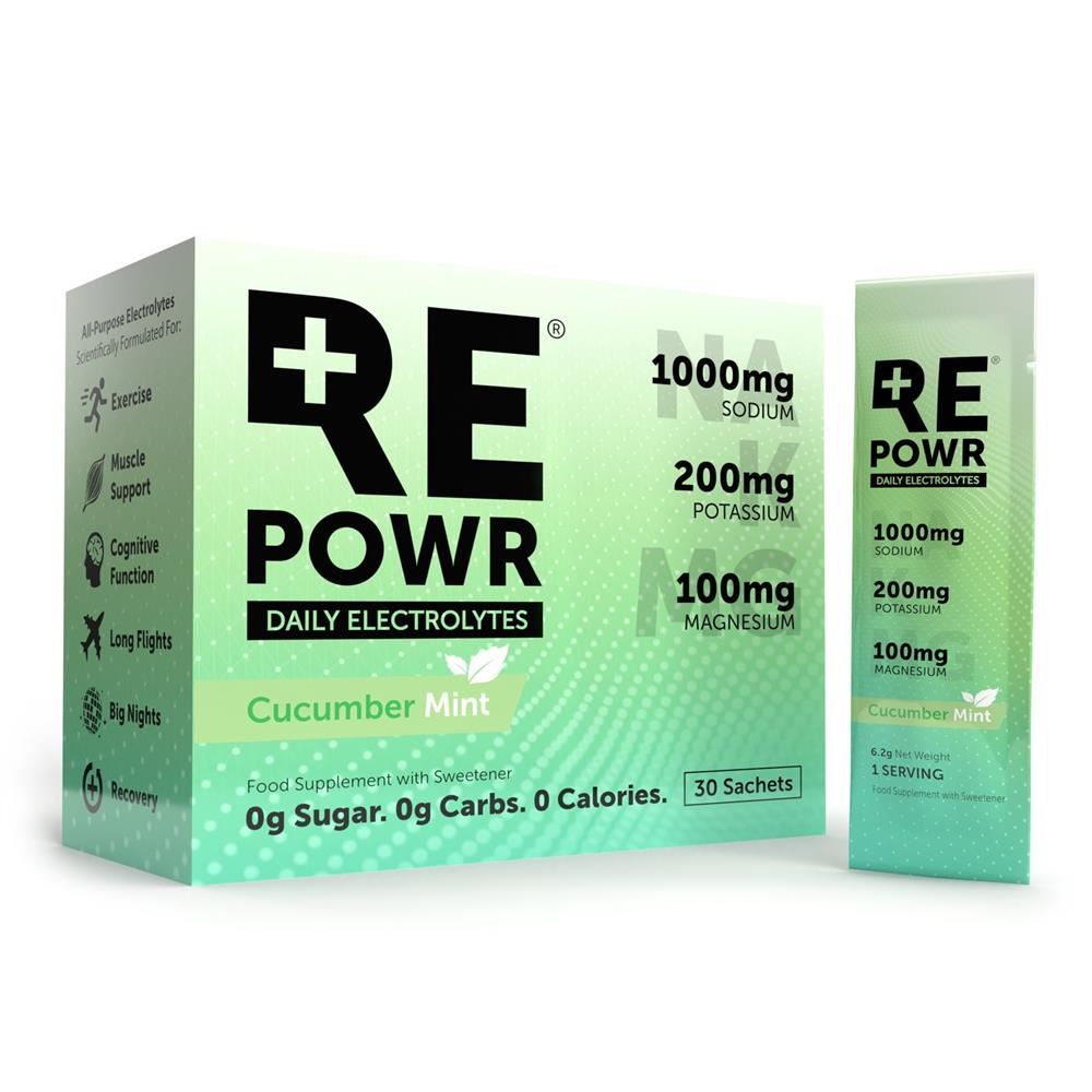 REPOWR Daily Electrolytes Cucumber Mint 30 Sachets