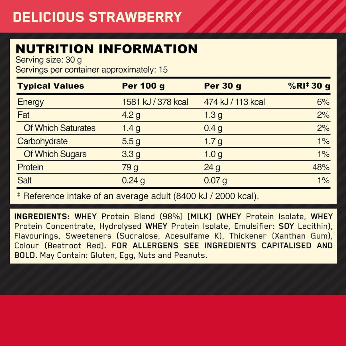 Optimum Nutrition Gold Standard 100% Whey Protein Powder - 900g/2.2kg/4.5kg
