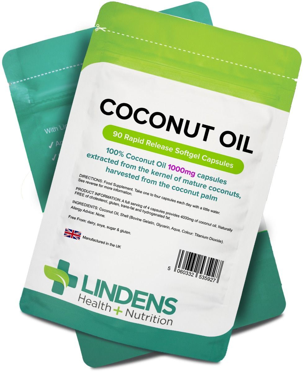 Lindens Coconut Oil 1000mg - 90 Capsules