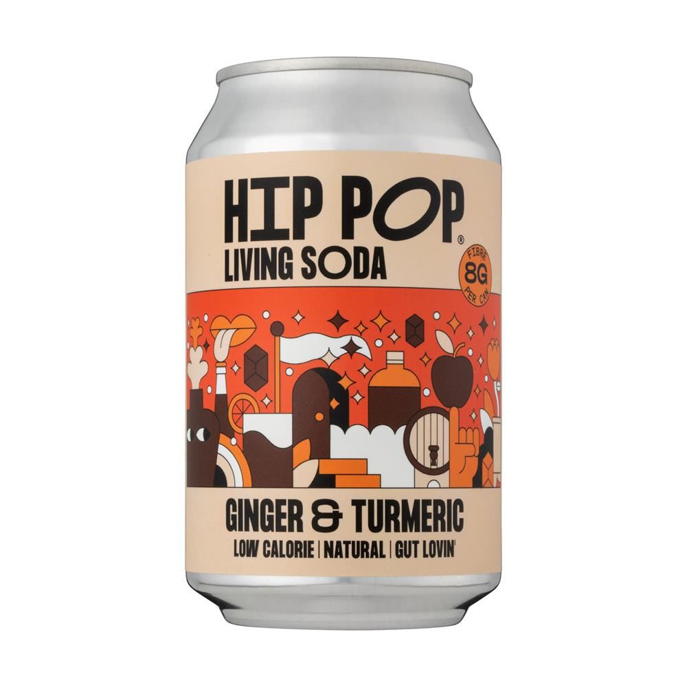 Hip Pop Living Soda Ginger & Turmeric 330 ml